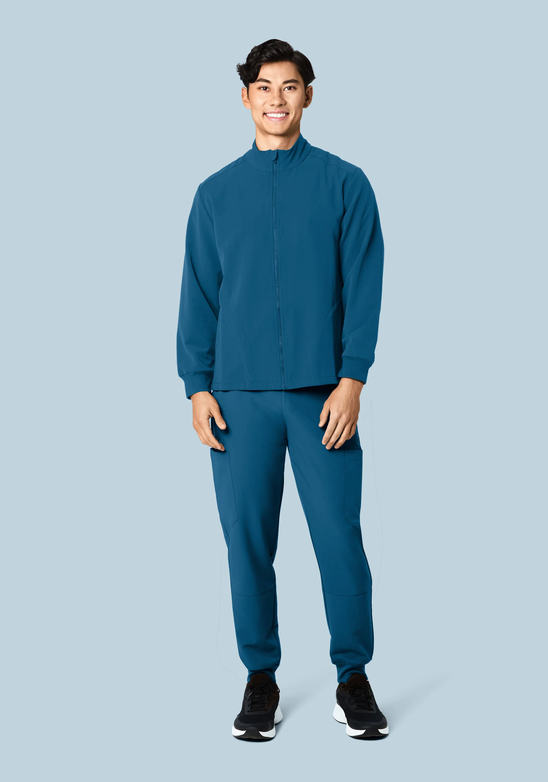Men's Modern Scrub Jacket Harbor Blue - Image 6