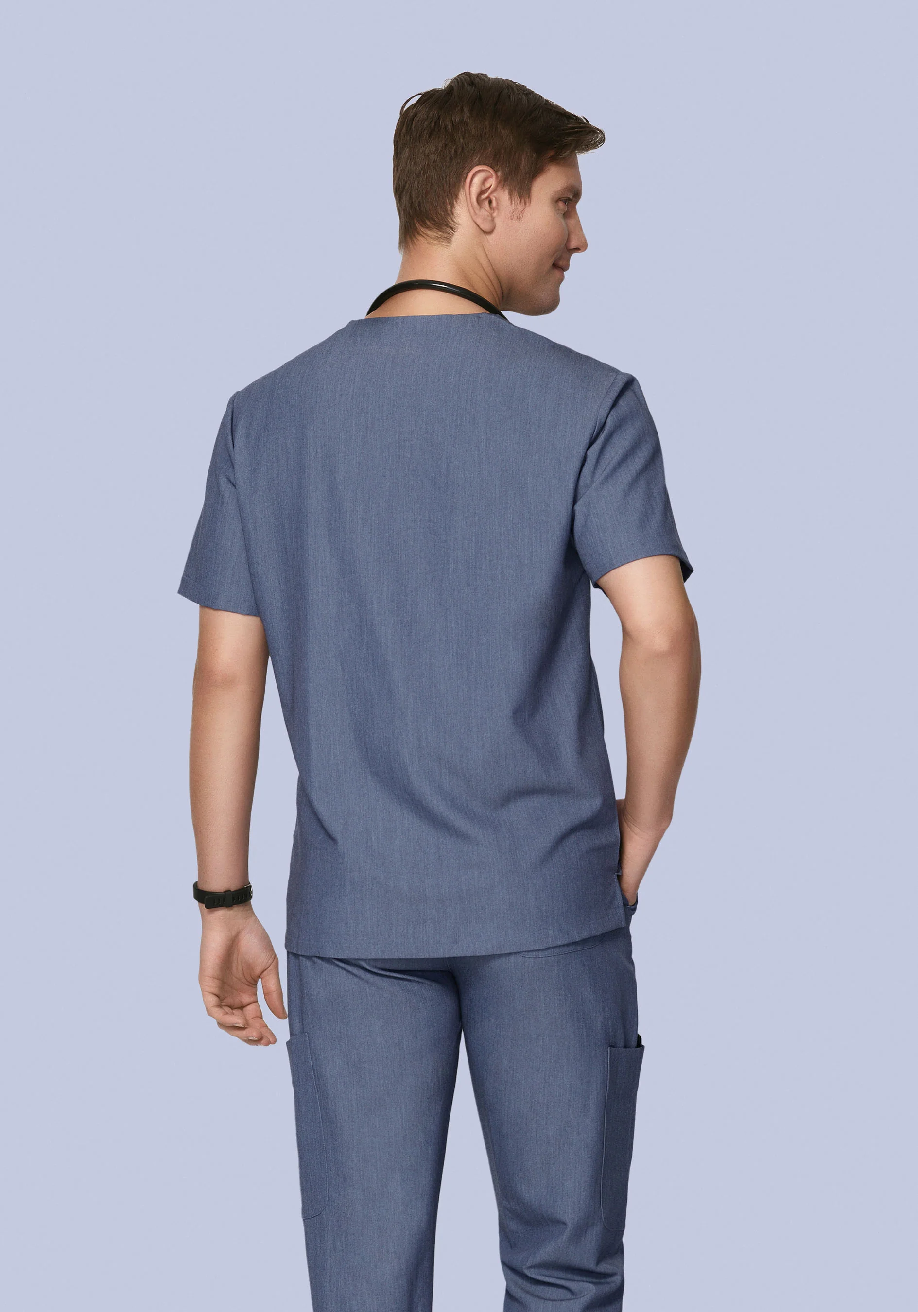 Two Pocket Top Heather Denim - Image 3