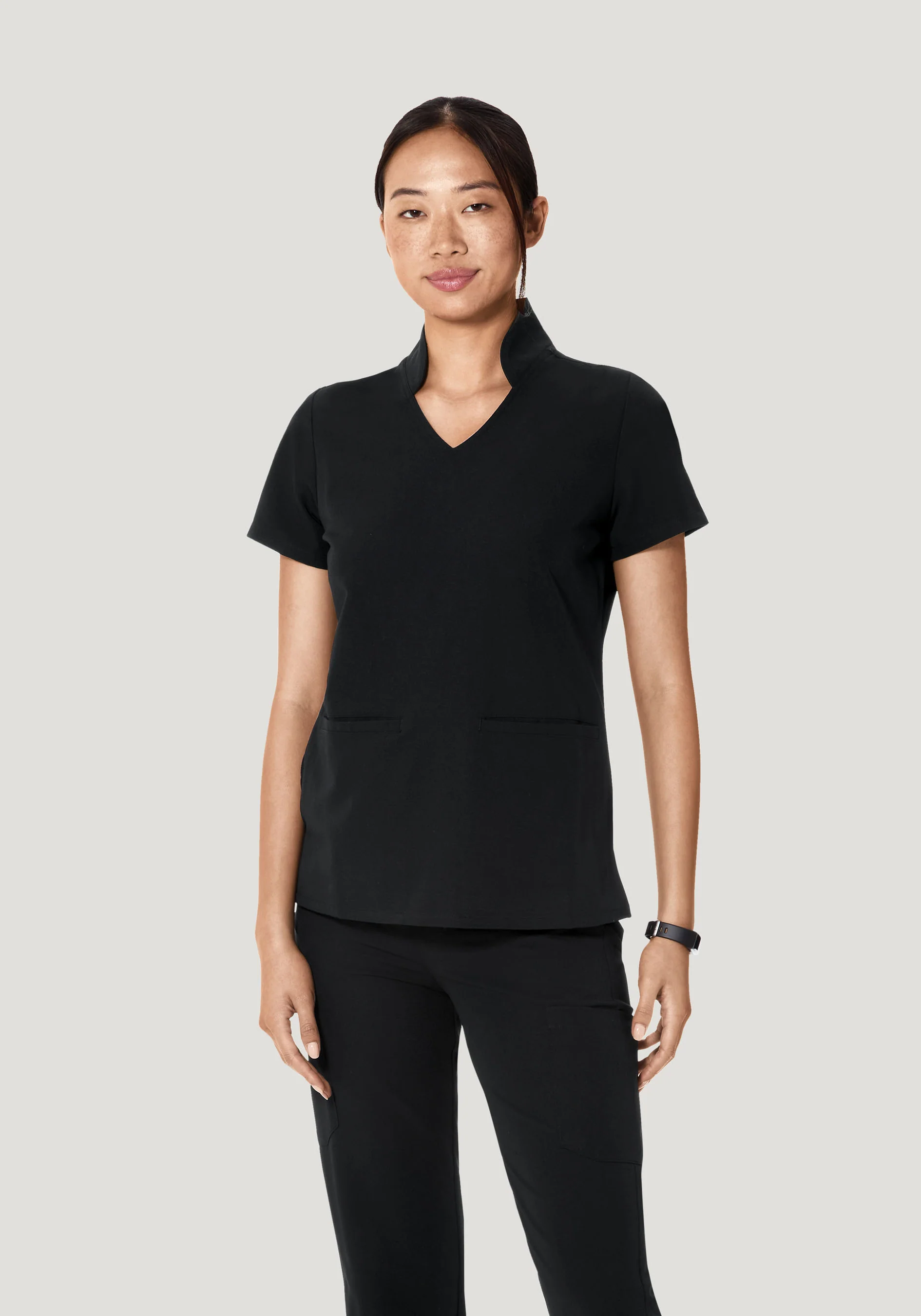 Multi Wear Collar Top Black
