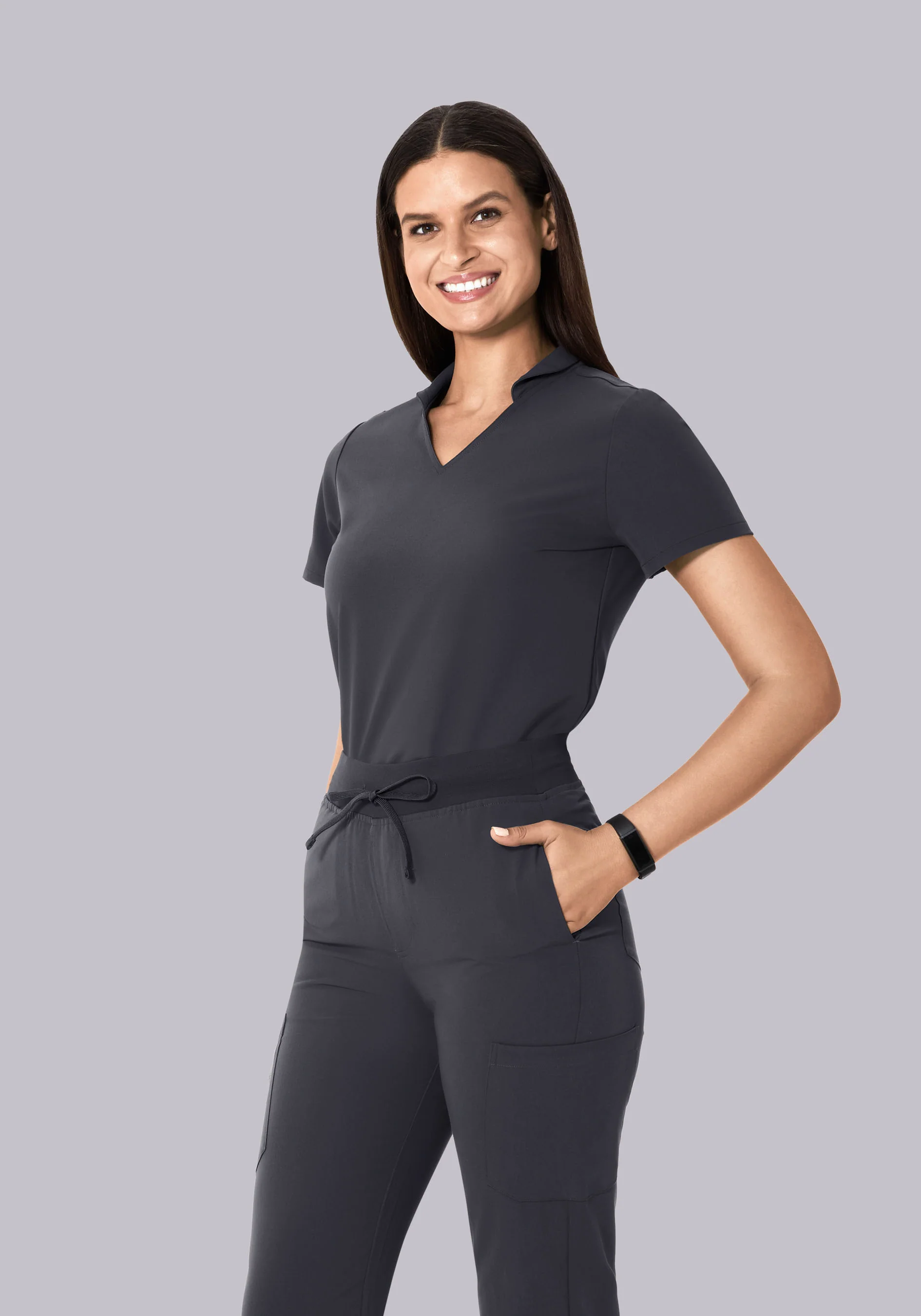 Multi Wear Collar Top Pewter - Image 2