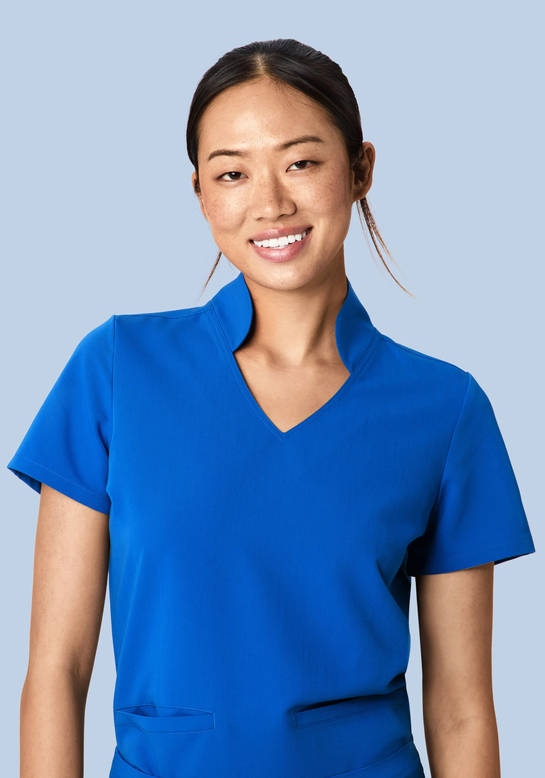 Multi Wear Collar Top Royal Blue - Image 2