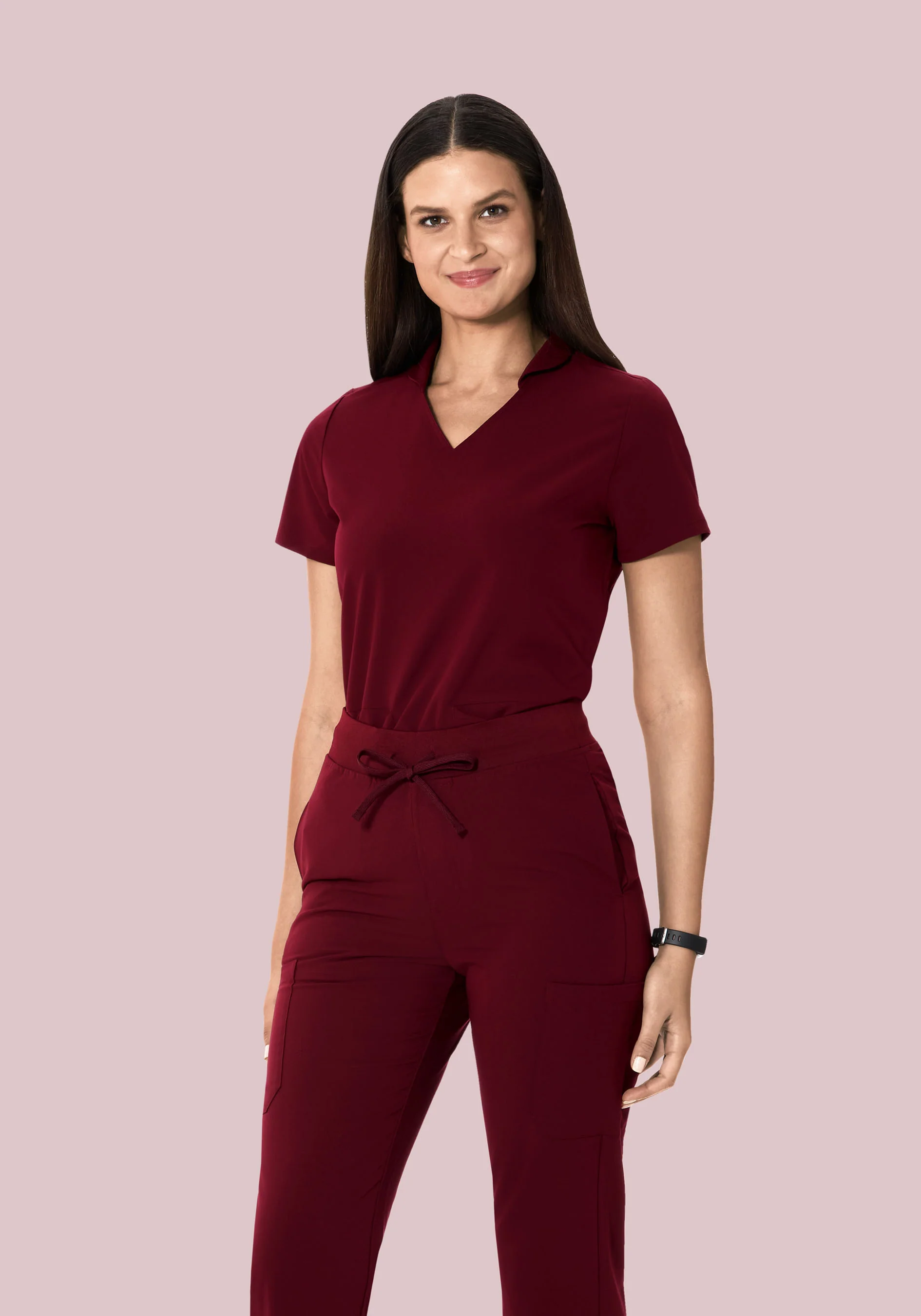 Multi Wear Collar Top Wine - Image 2