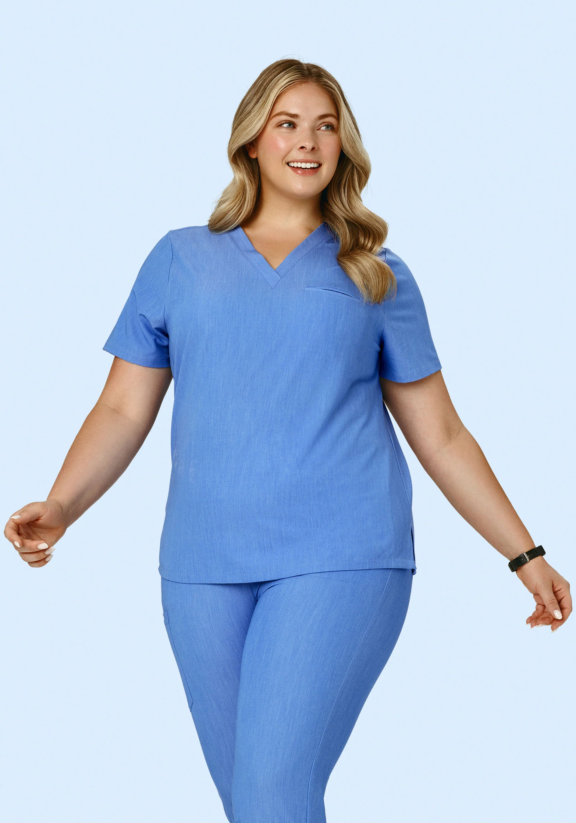 One Pocket Top Heather Blue - Image 5