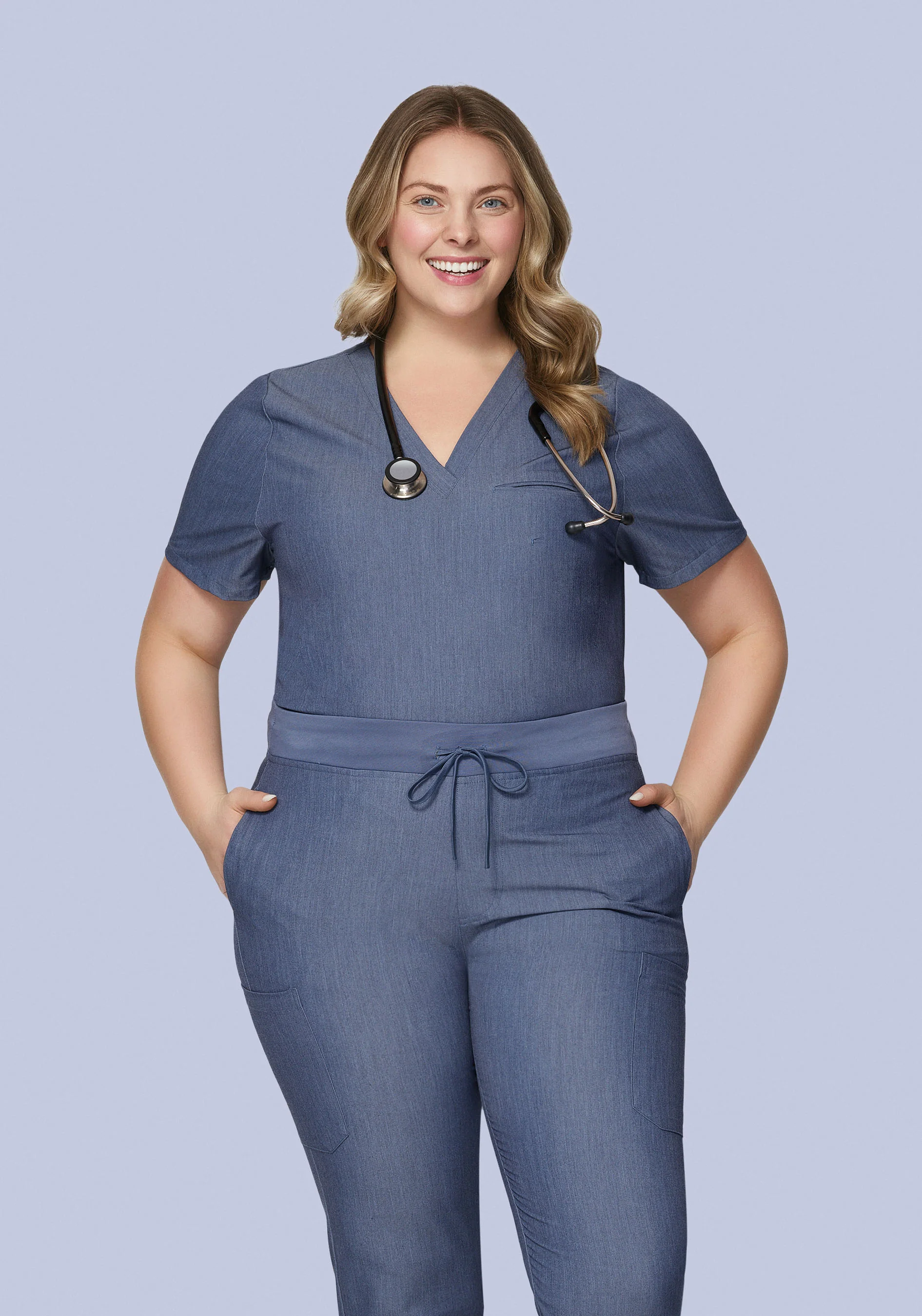 One Pocket Top Heather Denim - Image 6