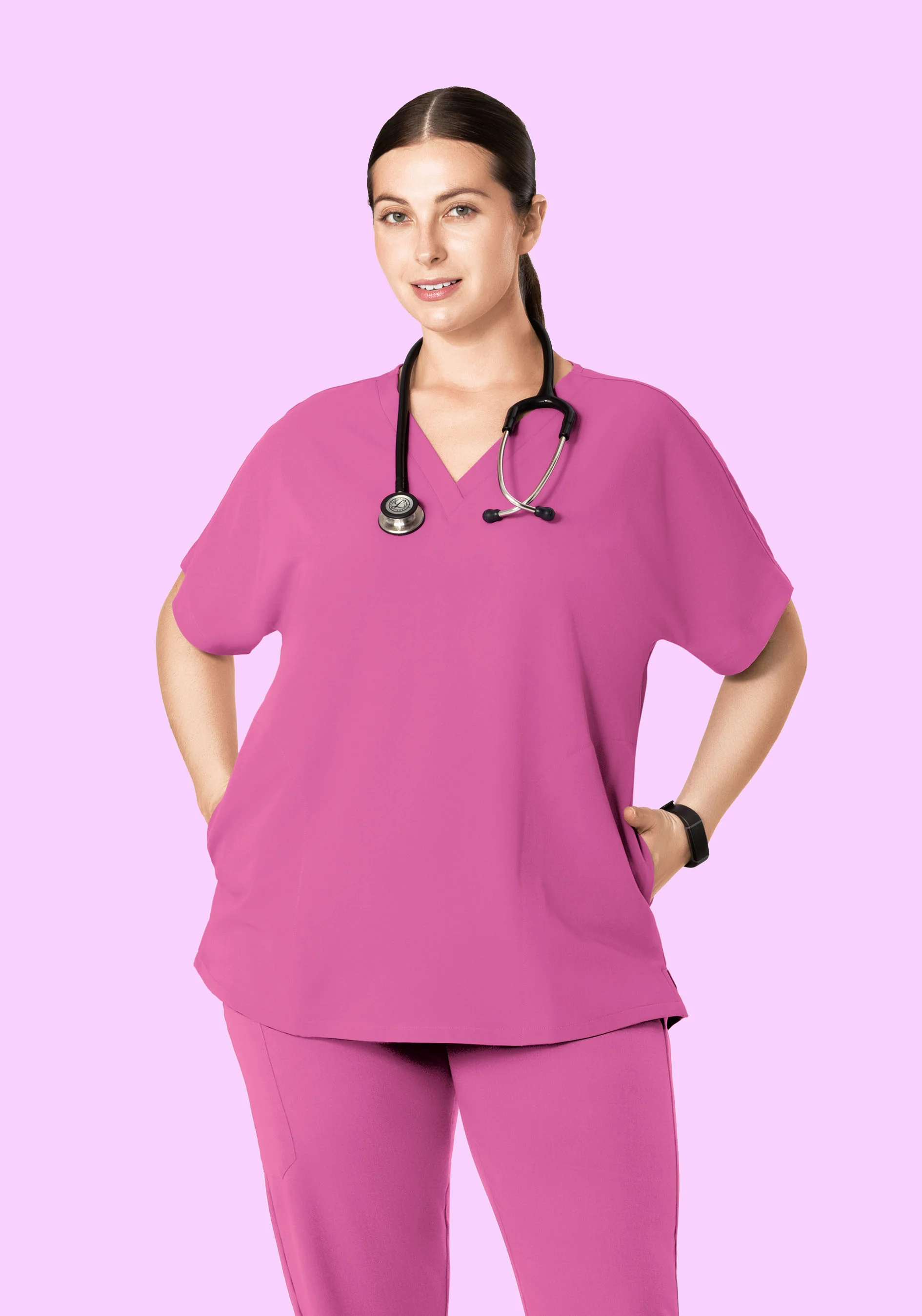 Oversized V Neck Top Dahlia - Image 8
