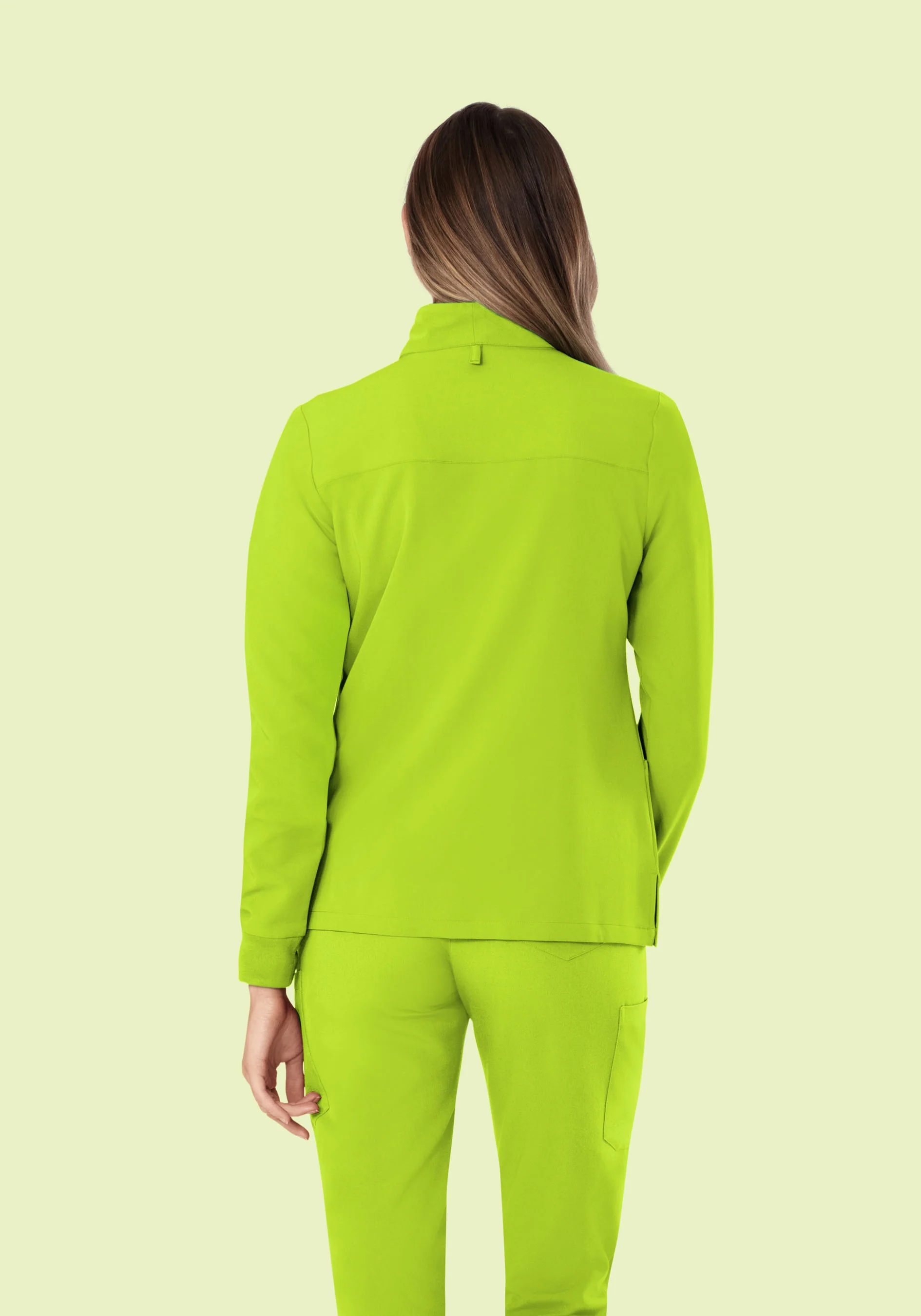 Women's Modern Scrub Jacket Apple Green - Image 5