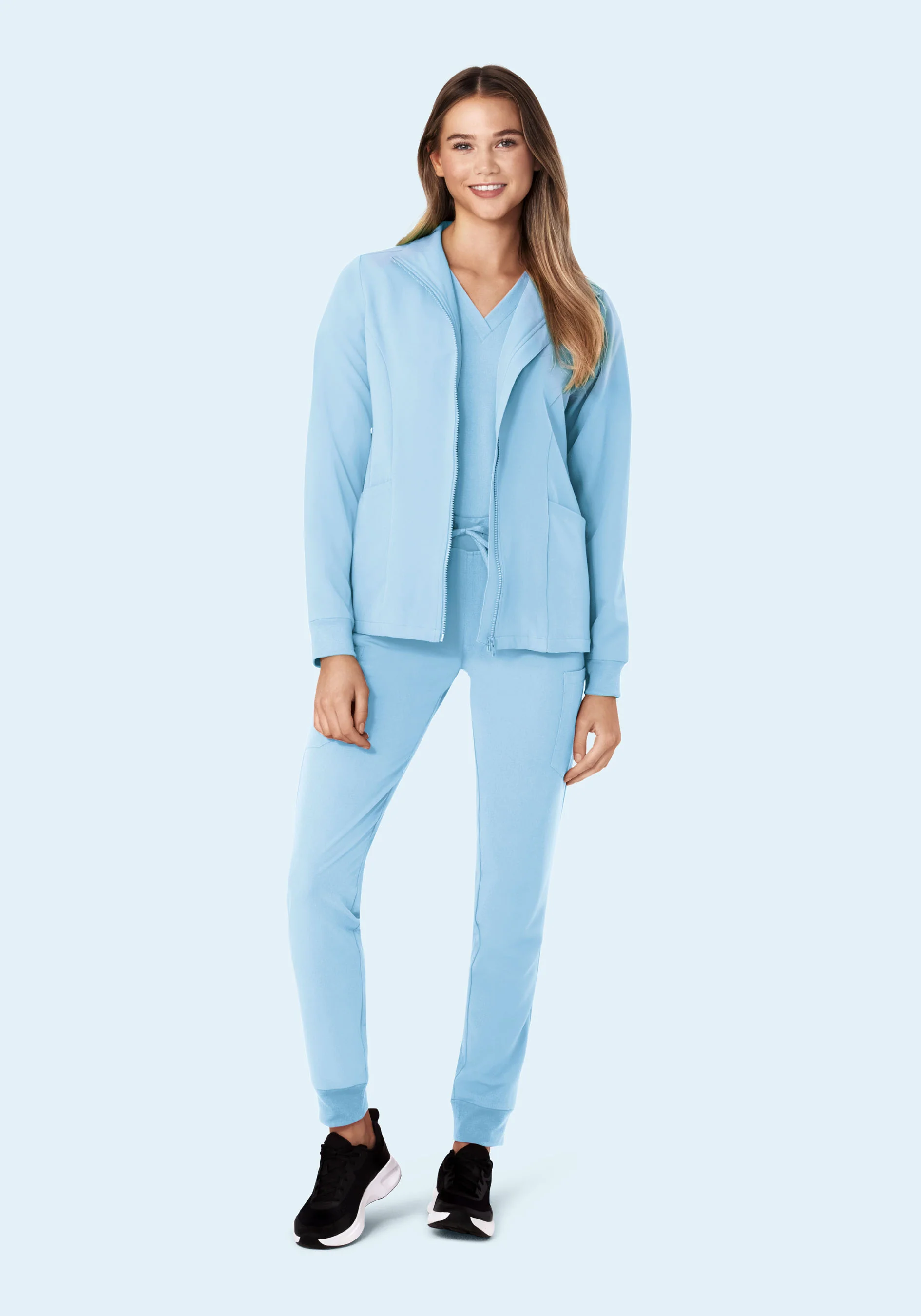 Women's Modern Scrub Jacket Nordic Blue - Image 5