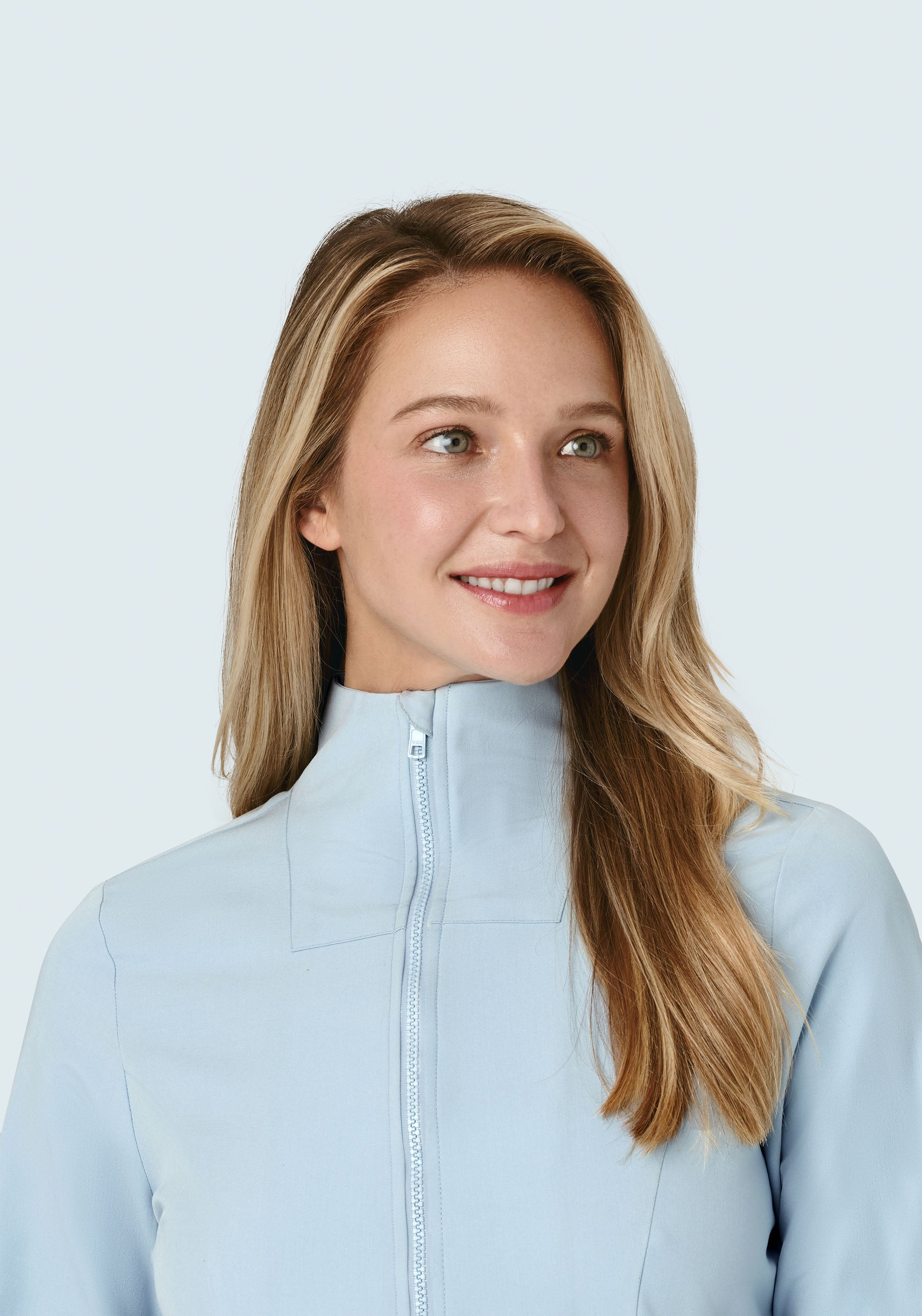Women's Modern Scrub Jacket Powder Blue - Image 2