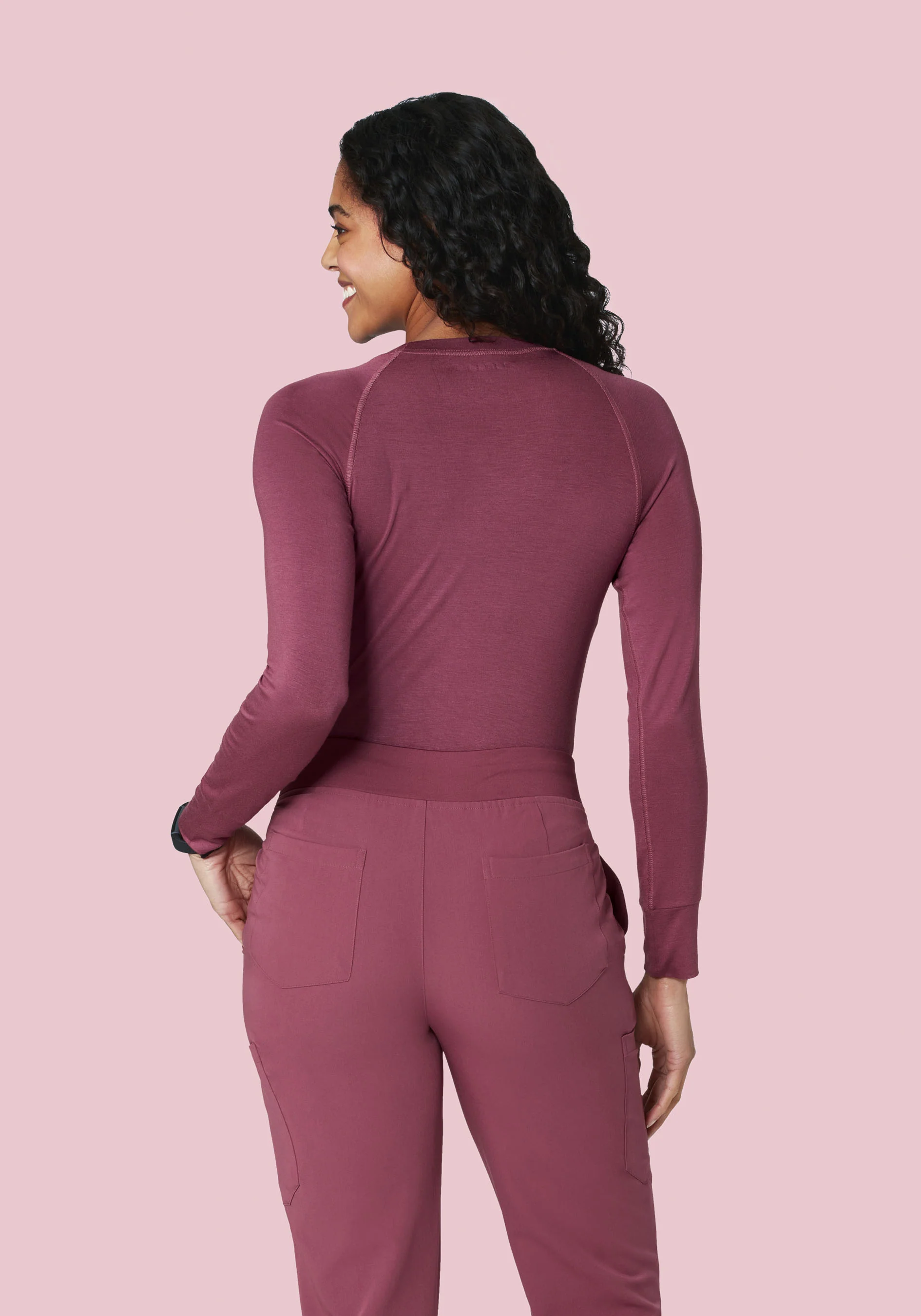 Women's Underscrubs Deep Mauve - Image 2
